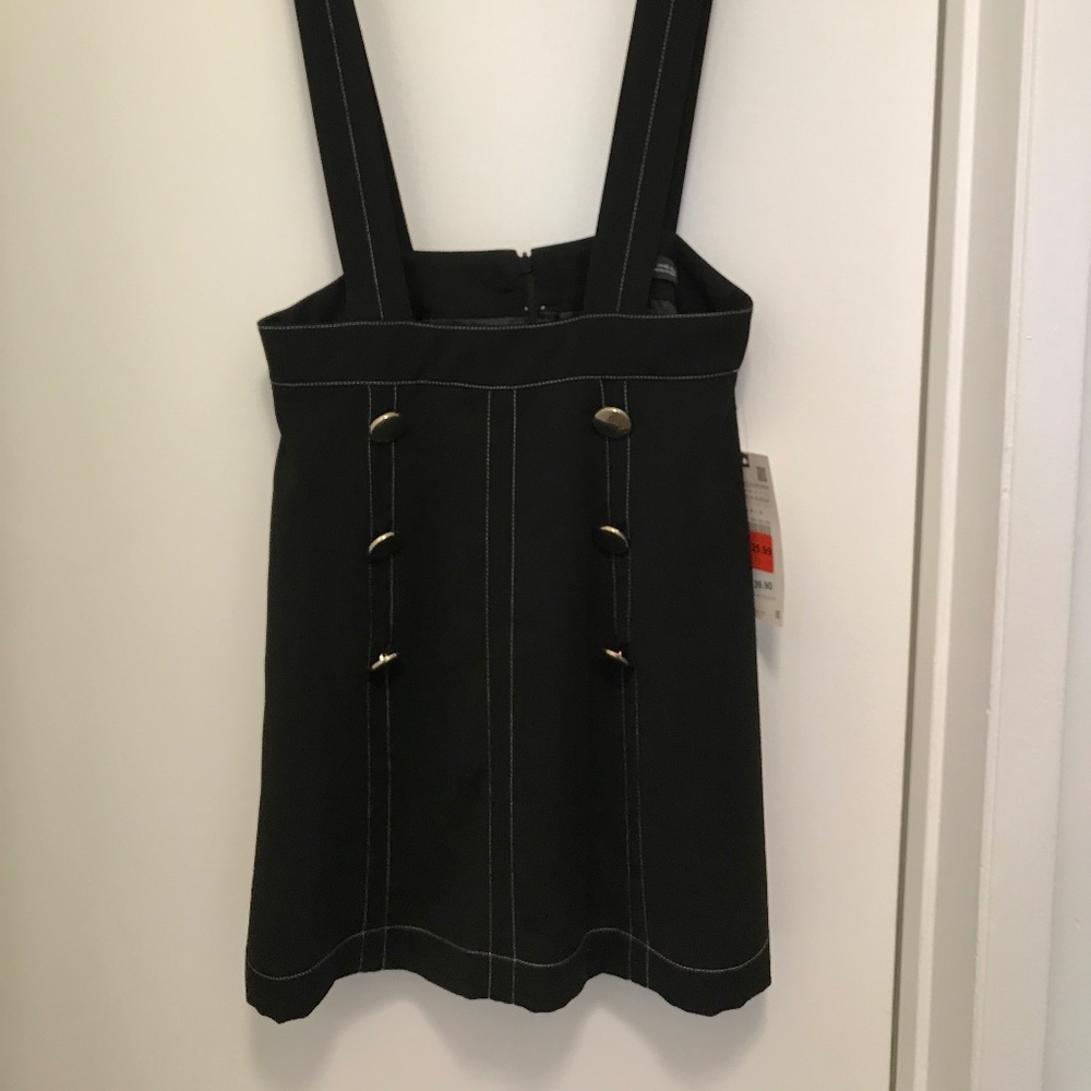 Zara Black Mini-Skirt with Suspenders